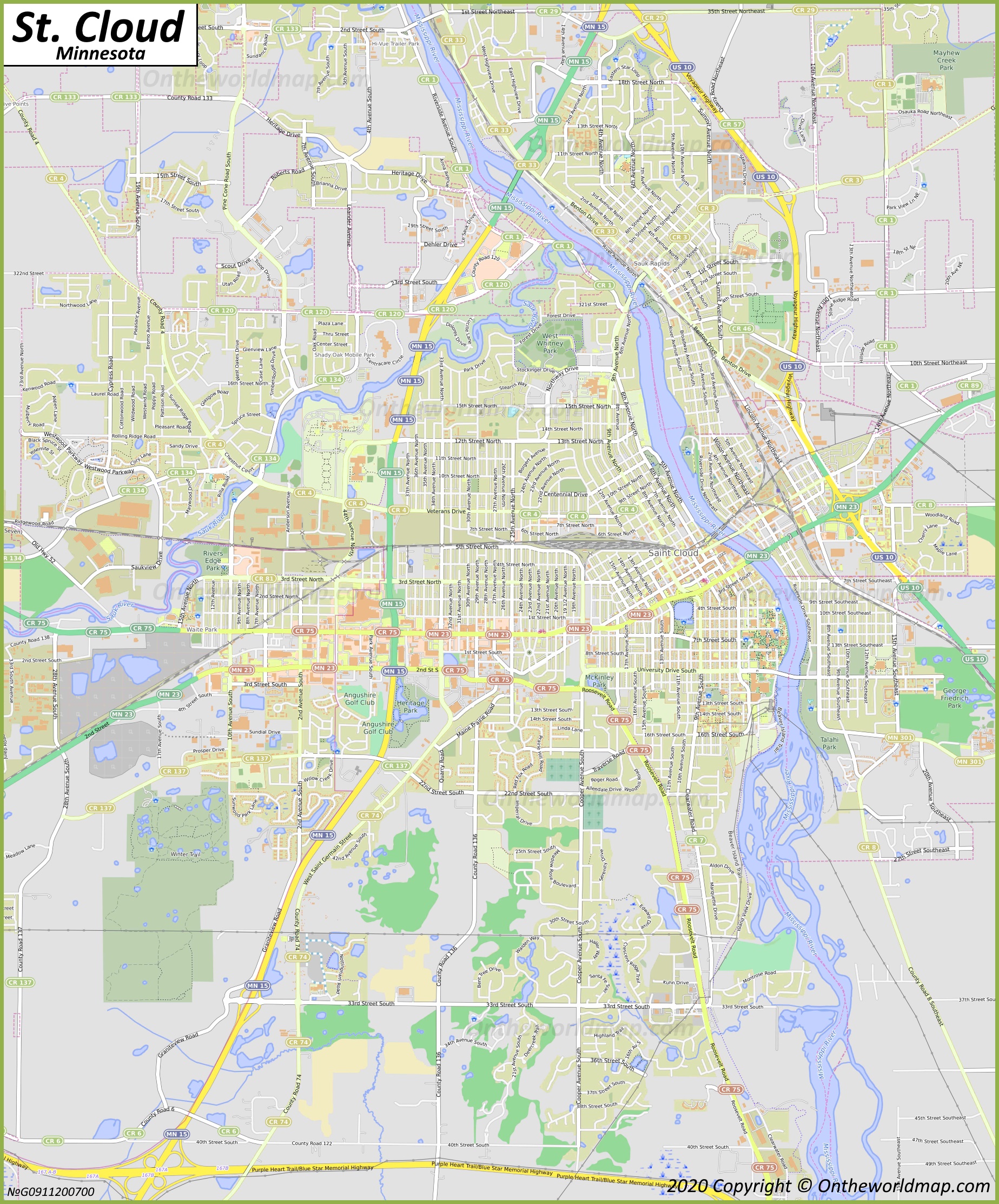 St. Cloud Map | Minnesota, U.S. | Maps of St. Cloud