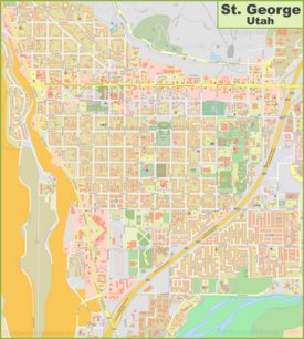 Large detailed map of St. George