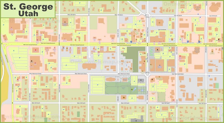St. George downtown map