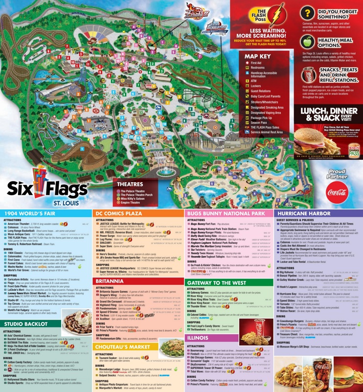 Six Flags St. Louis Park map