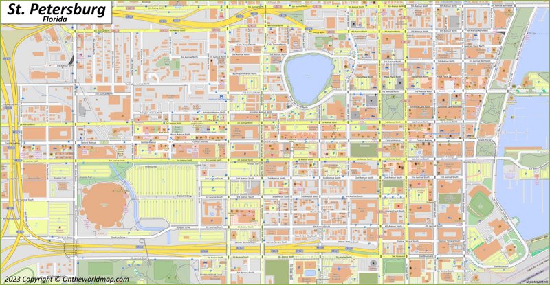 Downtown St. Petersburg Map