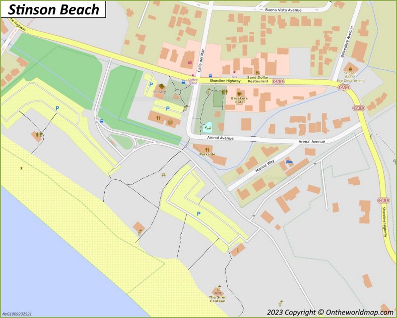 Downtown Stinson Beach Map