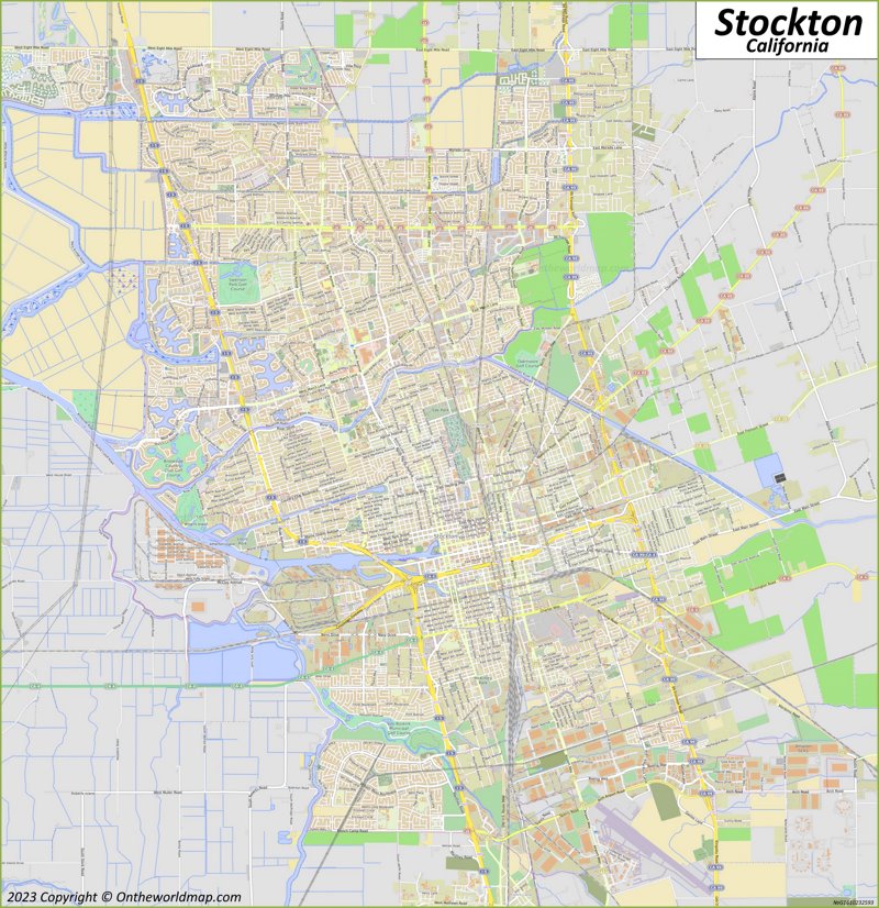 Map of Stockton