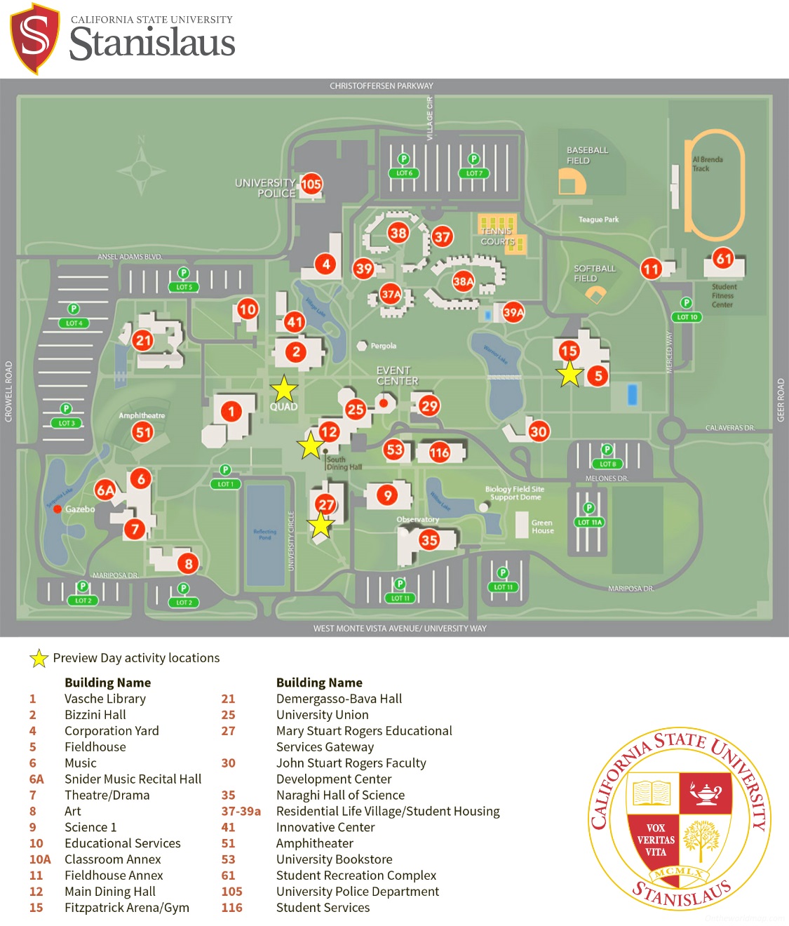Stanislaus State Campus Map - California State University, Stanislaus ...