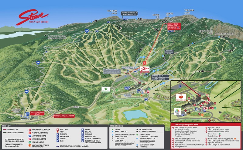 Stowe Summer Trail Map