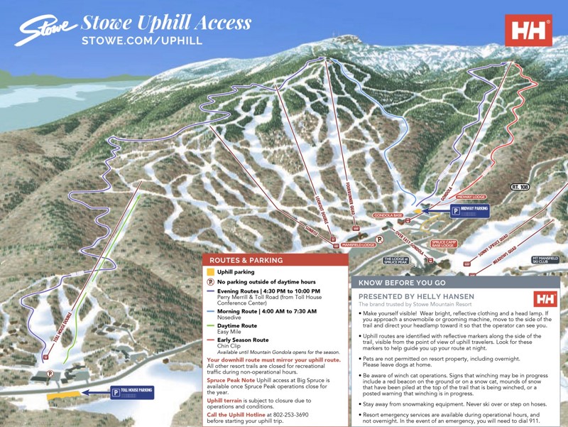 Stowe Uphill Access Map