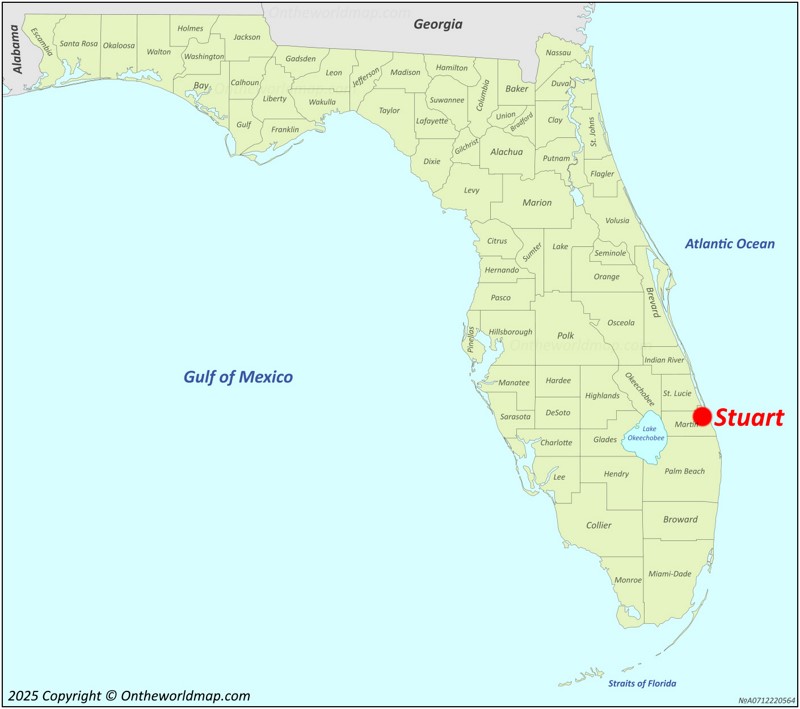 Stuart Location On The Florida Map