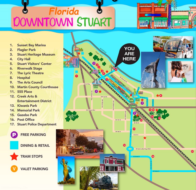 Stuart Tourist Map