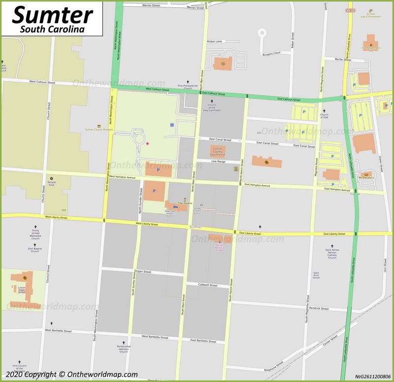 Sumter Downtown Map