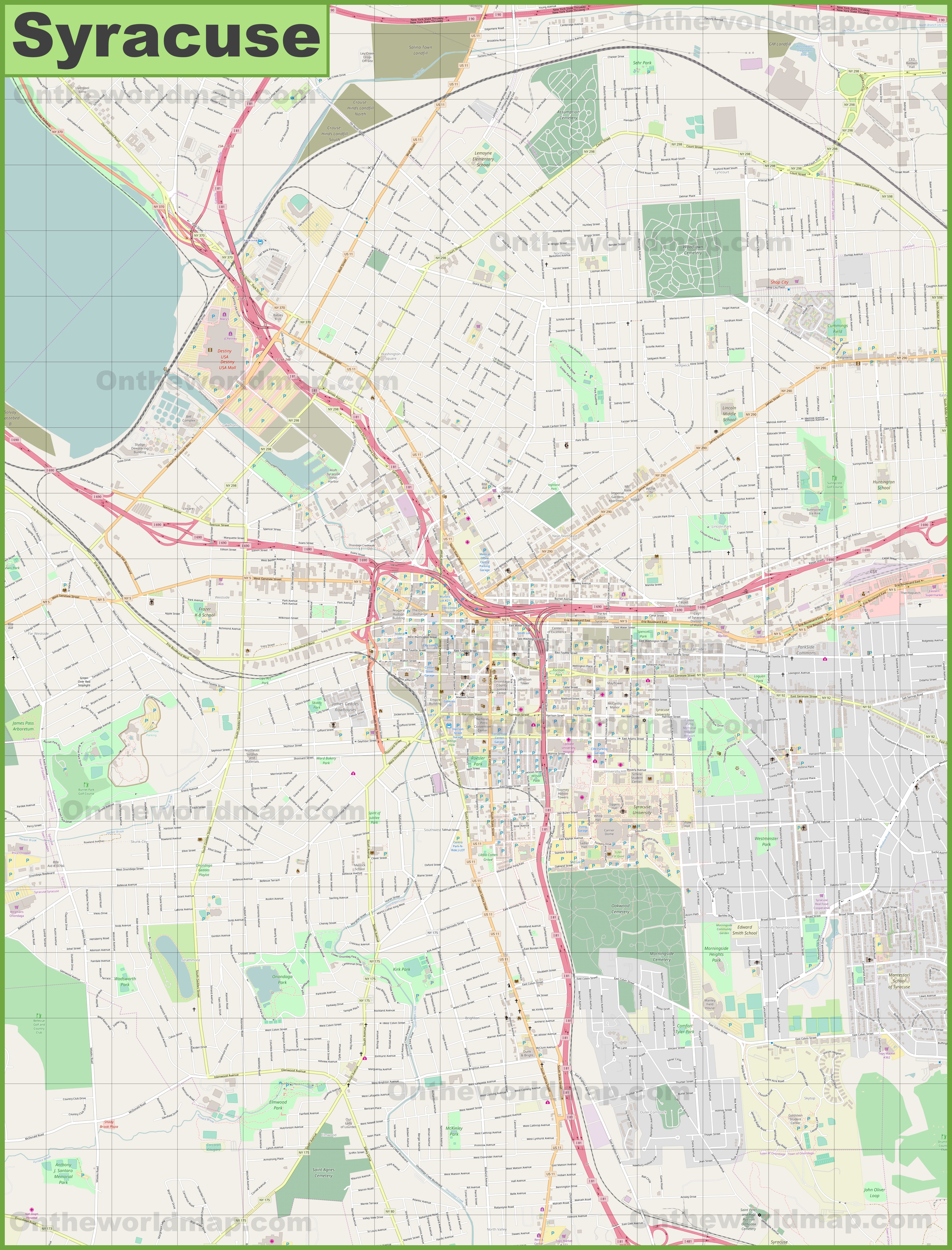 map of syracuse area