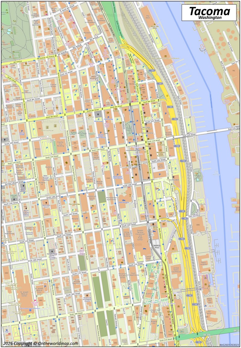Map of Downtown Tacoma