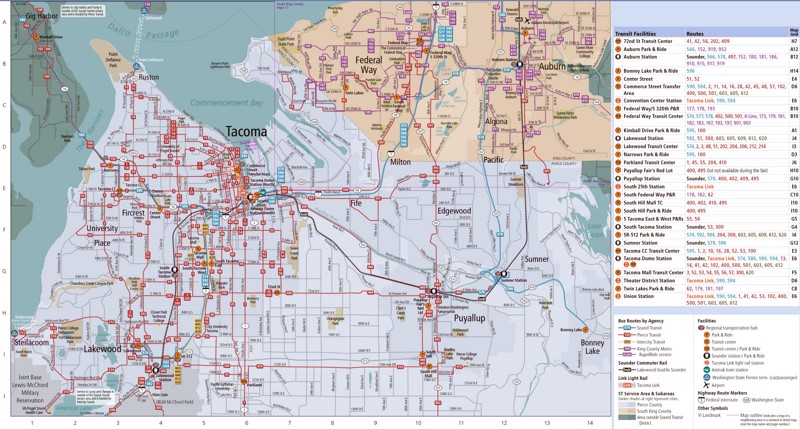 Tacoma Bus Map