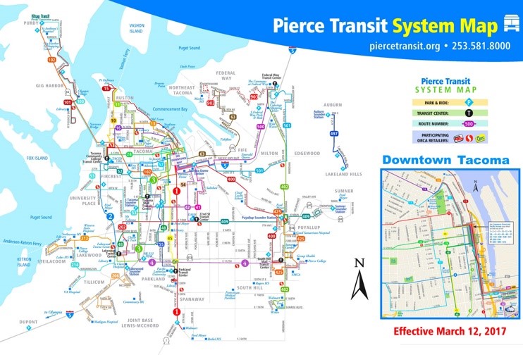 Tacoma transport map