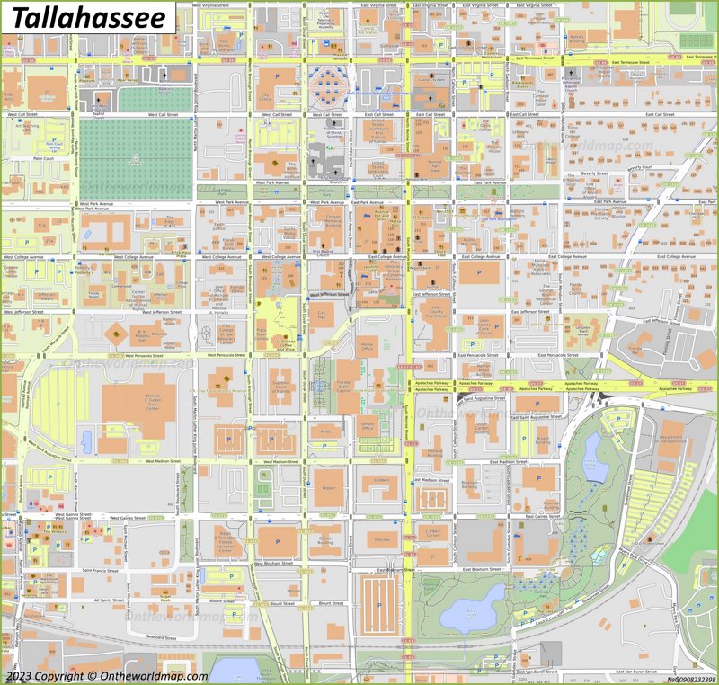Downtown Tallahassee Map