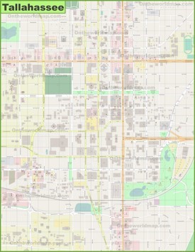 Detailed Map of Downtown Tallahassee