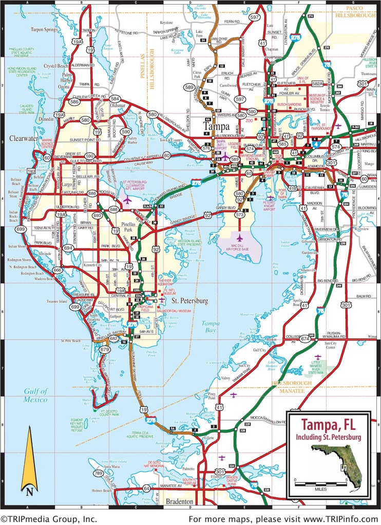 Tampa area road map