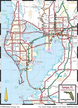 Tampa area road map