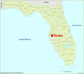Tampa Location On The Florida Map