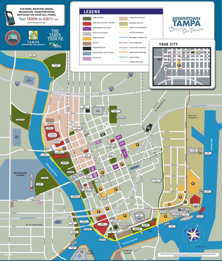 Tampa tourist attractions map