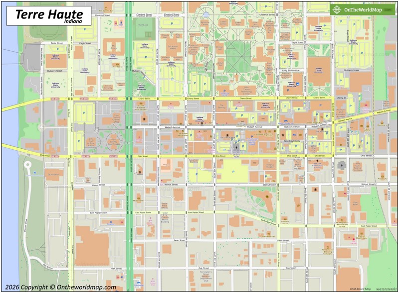 Map of Downtown Terre Haute