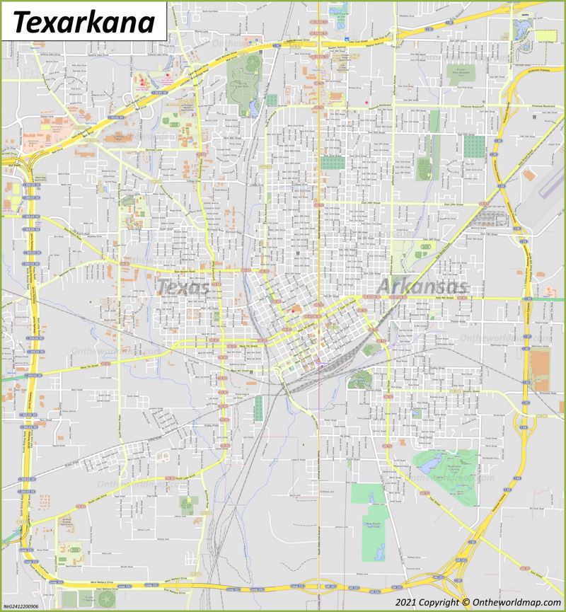 Detailed Map of Texarkana