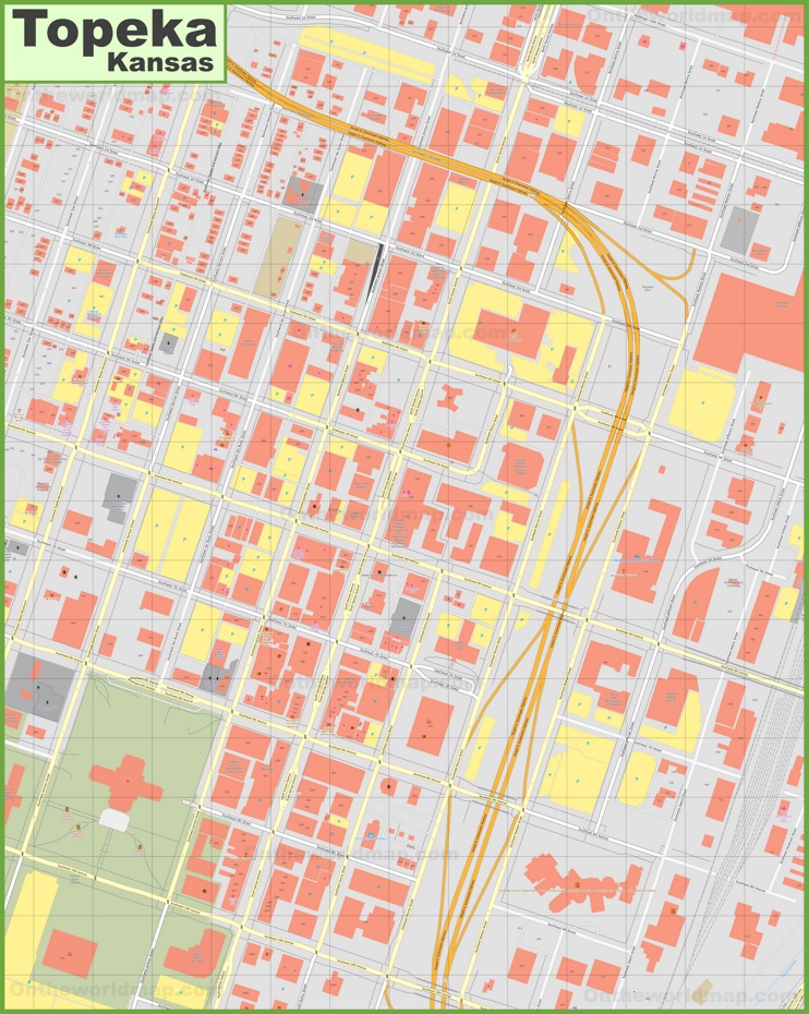 Topeka downtown map