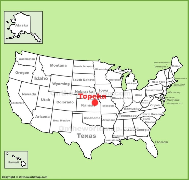 Topeka location on the U.S. Map