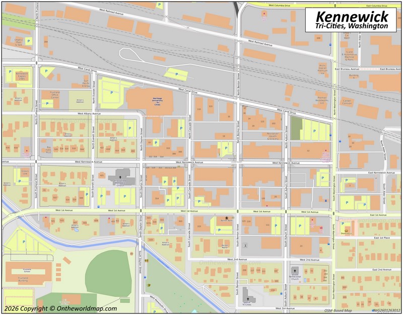 Map of Downtown Kennewick
