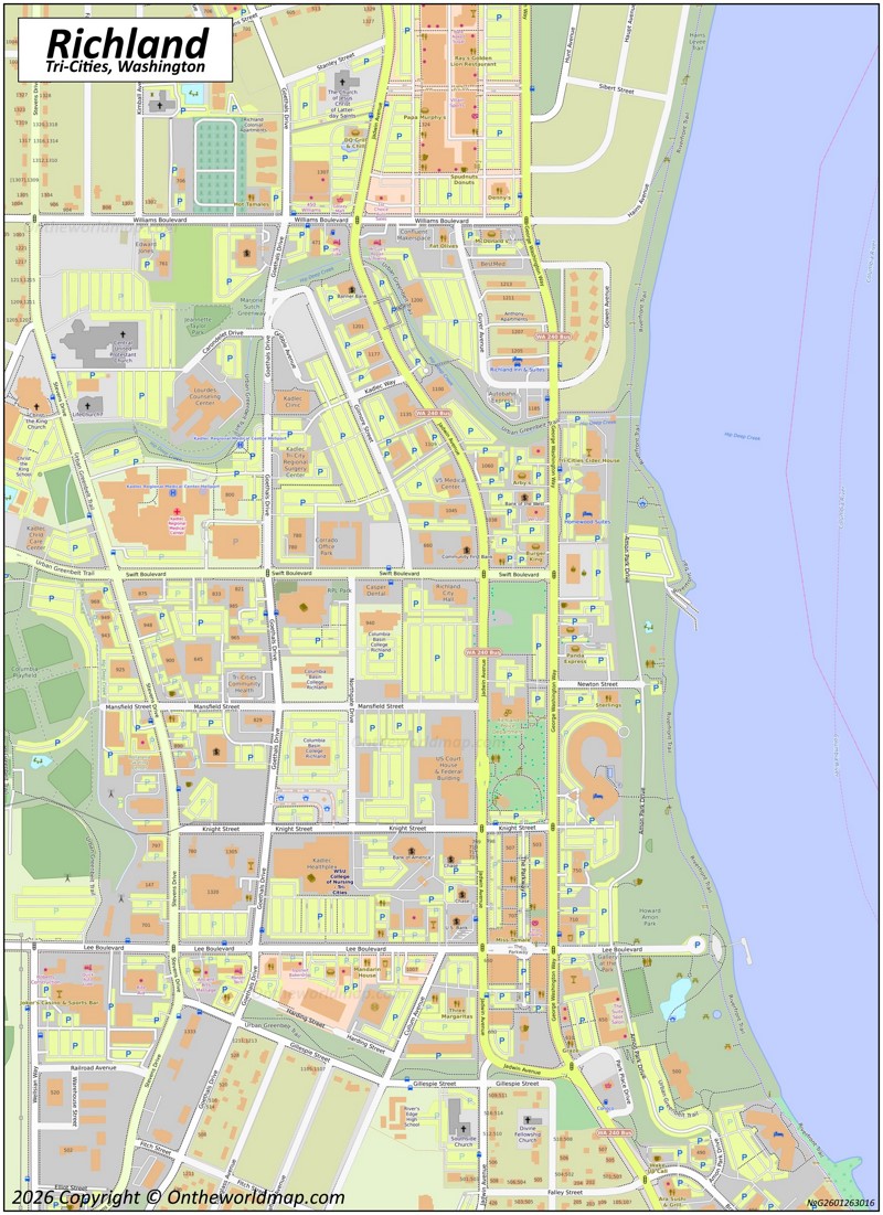Map of Downtown Richland