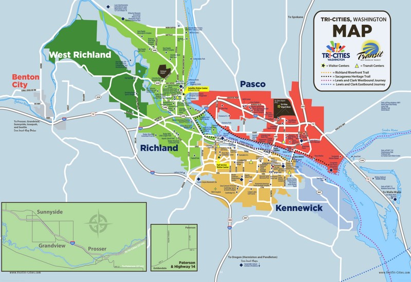 Tri-Cities Tourist Map