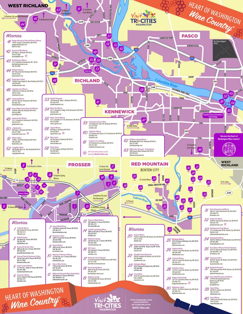 Tri-Cities Wine Map