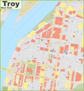 Troy downtown map