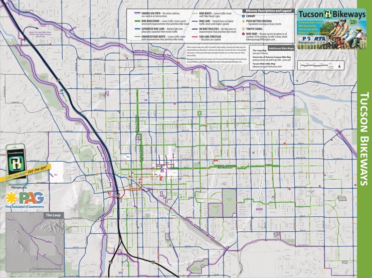 Tucson bike map