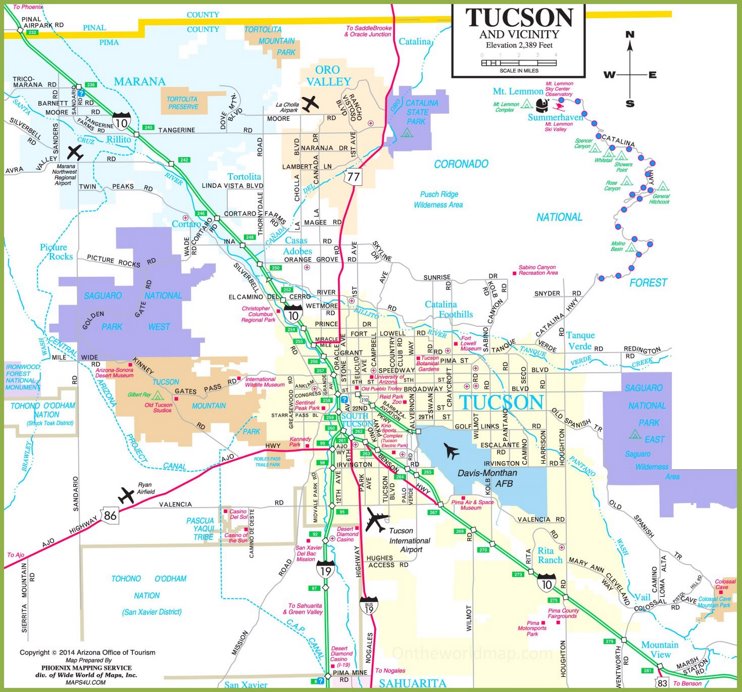 Tucson road map