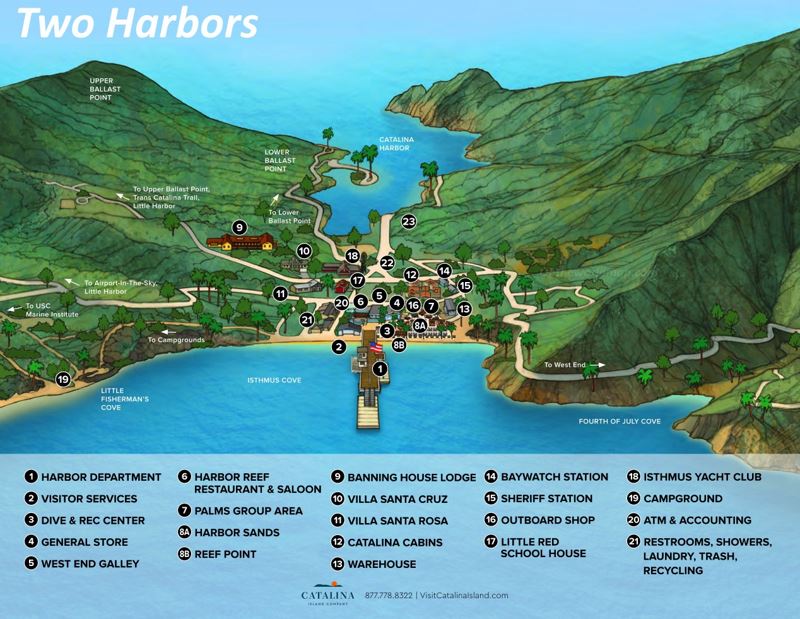 Two Harbors Tourist Map