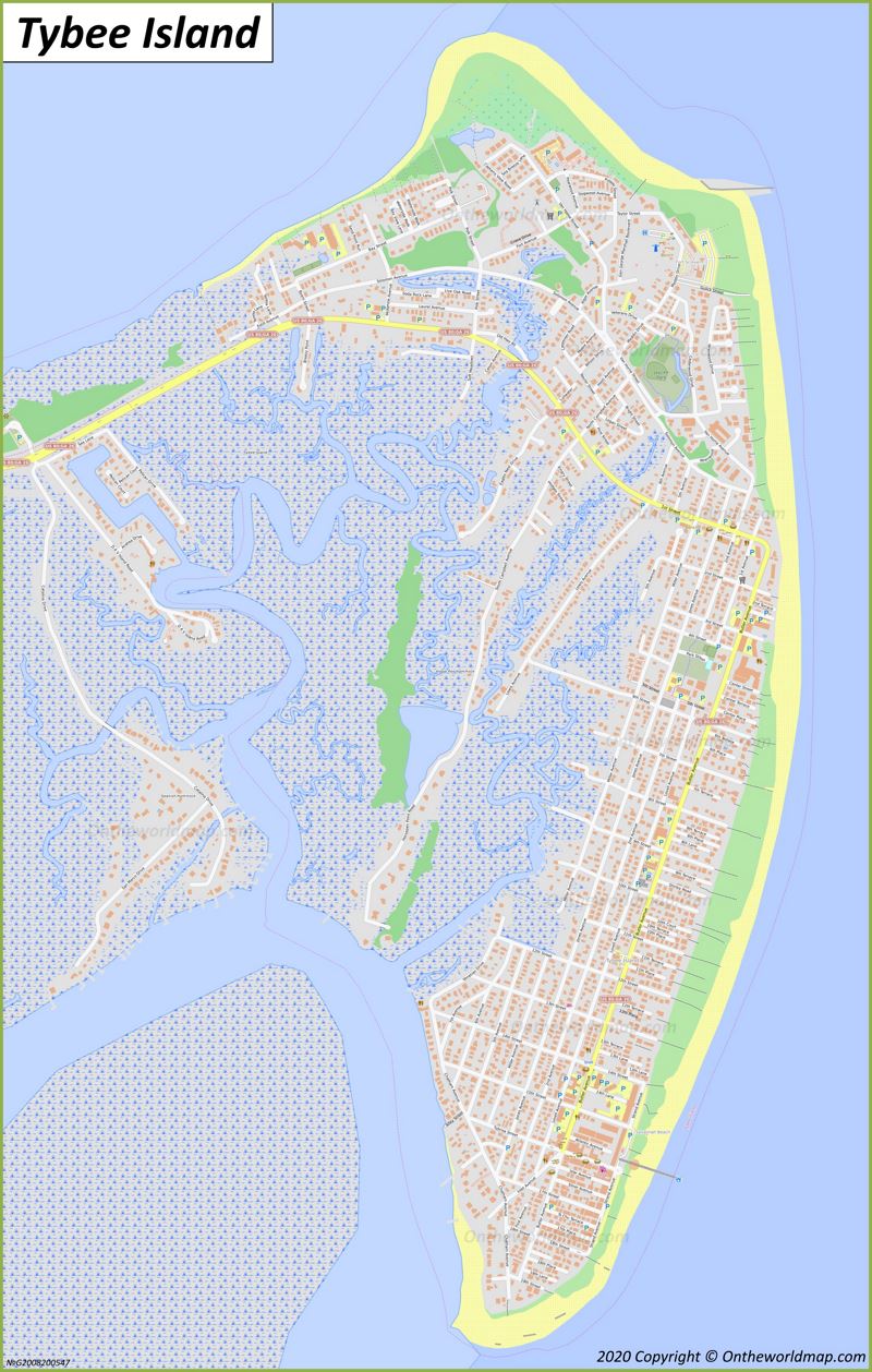 Map of Tybee Island