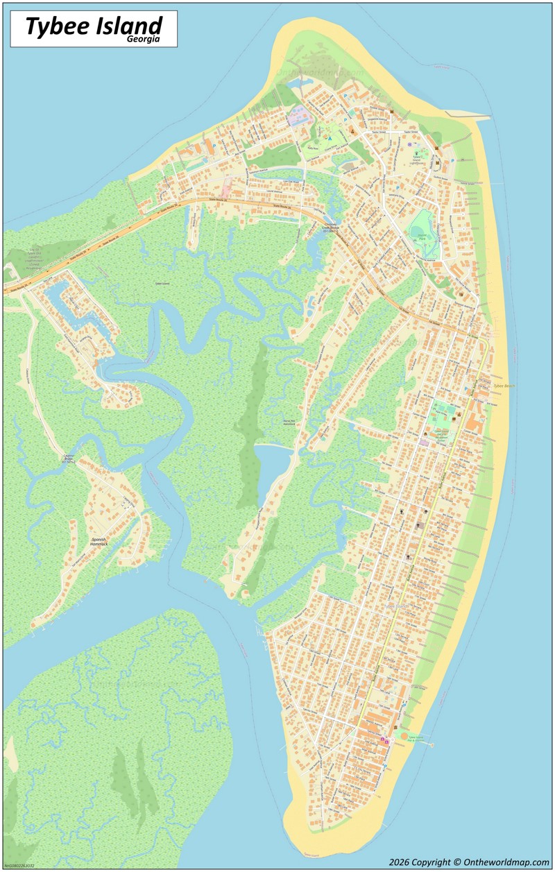 Map of Tybee Island