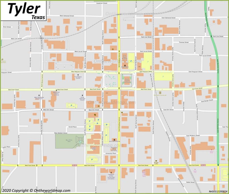 Tyler Downtown Map