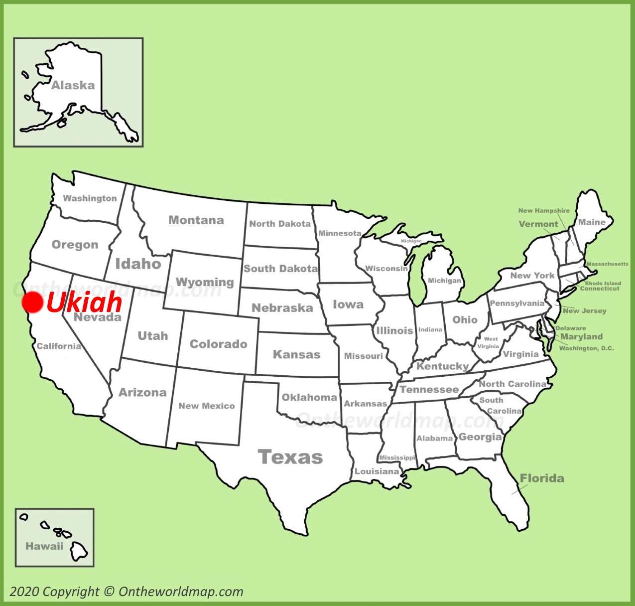 Ukiah Map | California, U.S. | Maps of Ukiah