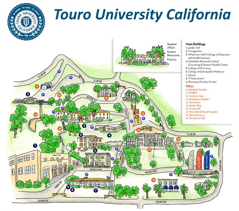 Touro University California Campus Map