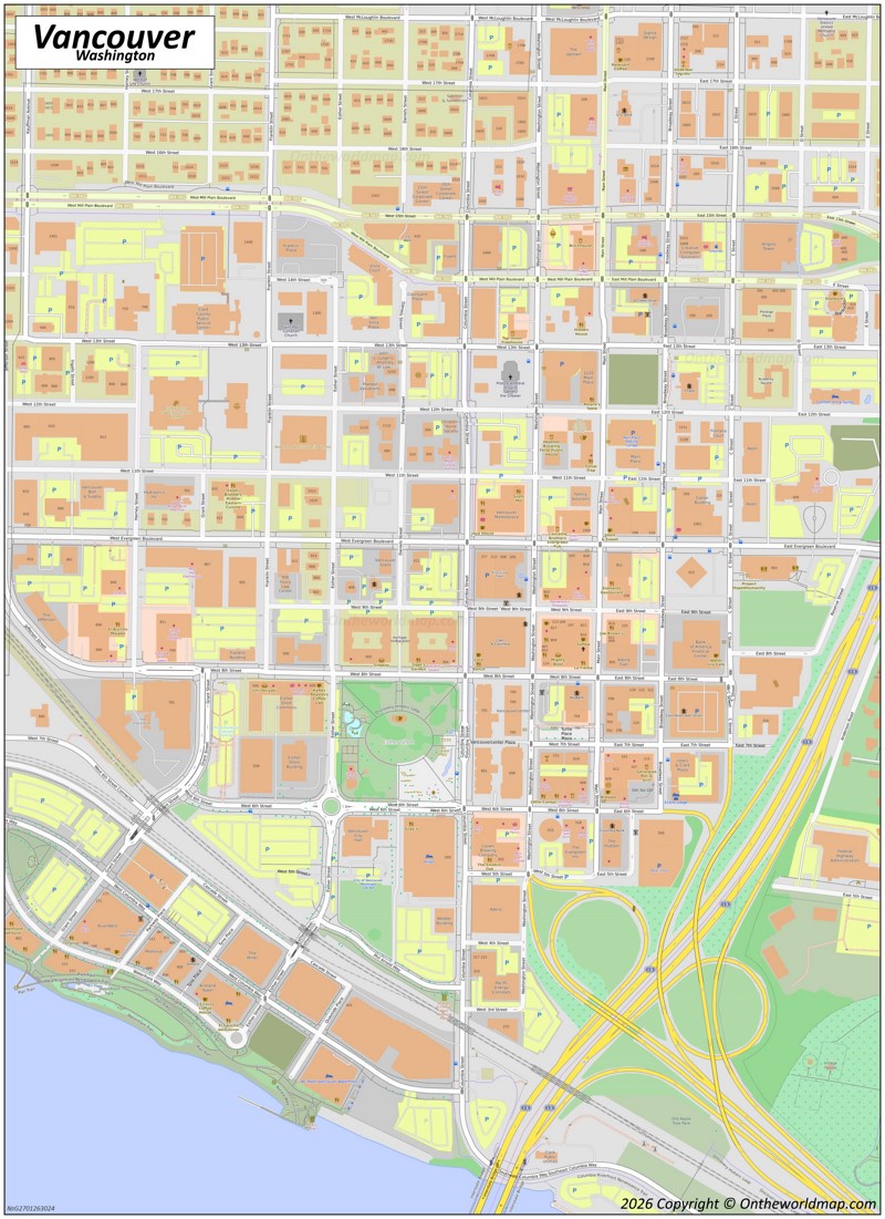 Detailed Map of Downtown Vancouver