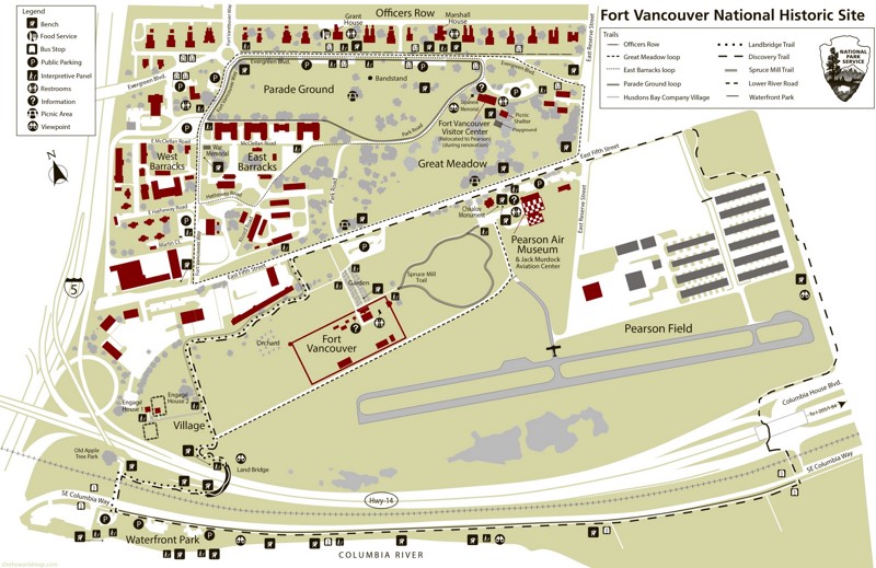 Fort Vancouver National Historic Site Map