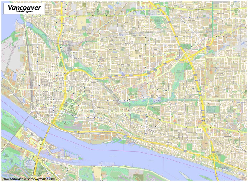 Large detailed map of Vancouver