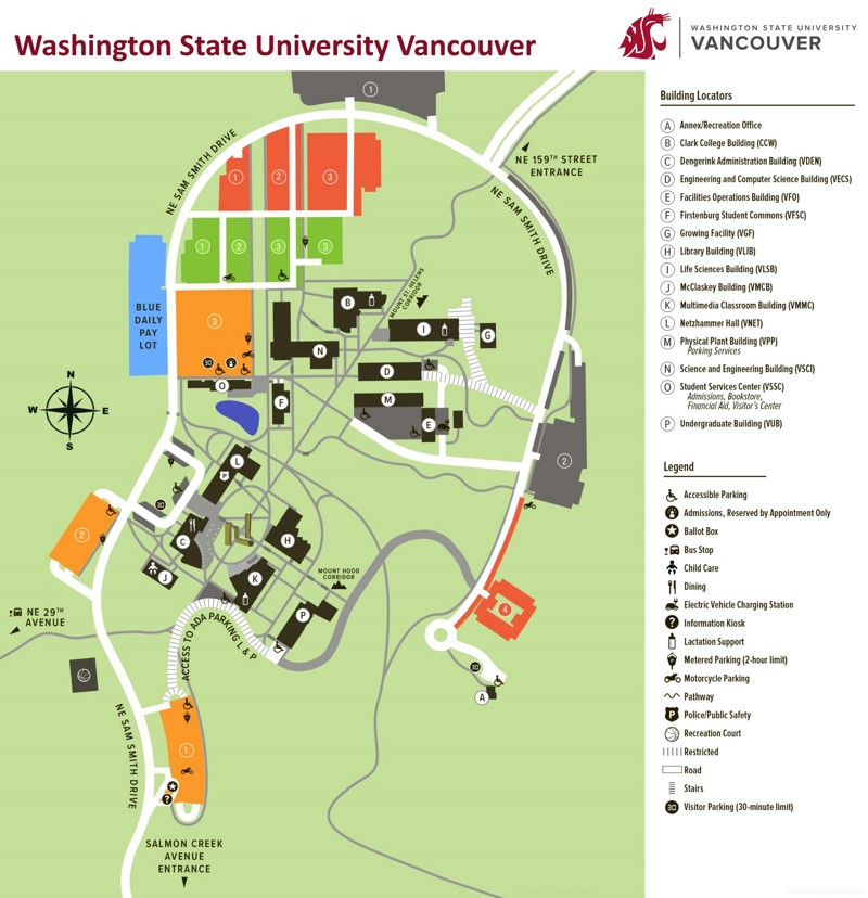 Washington State University Vancouver Campus Map