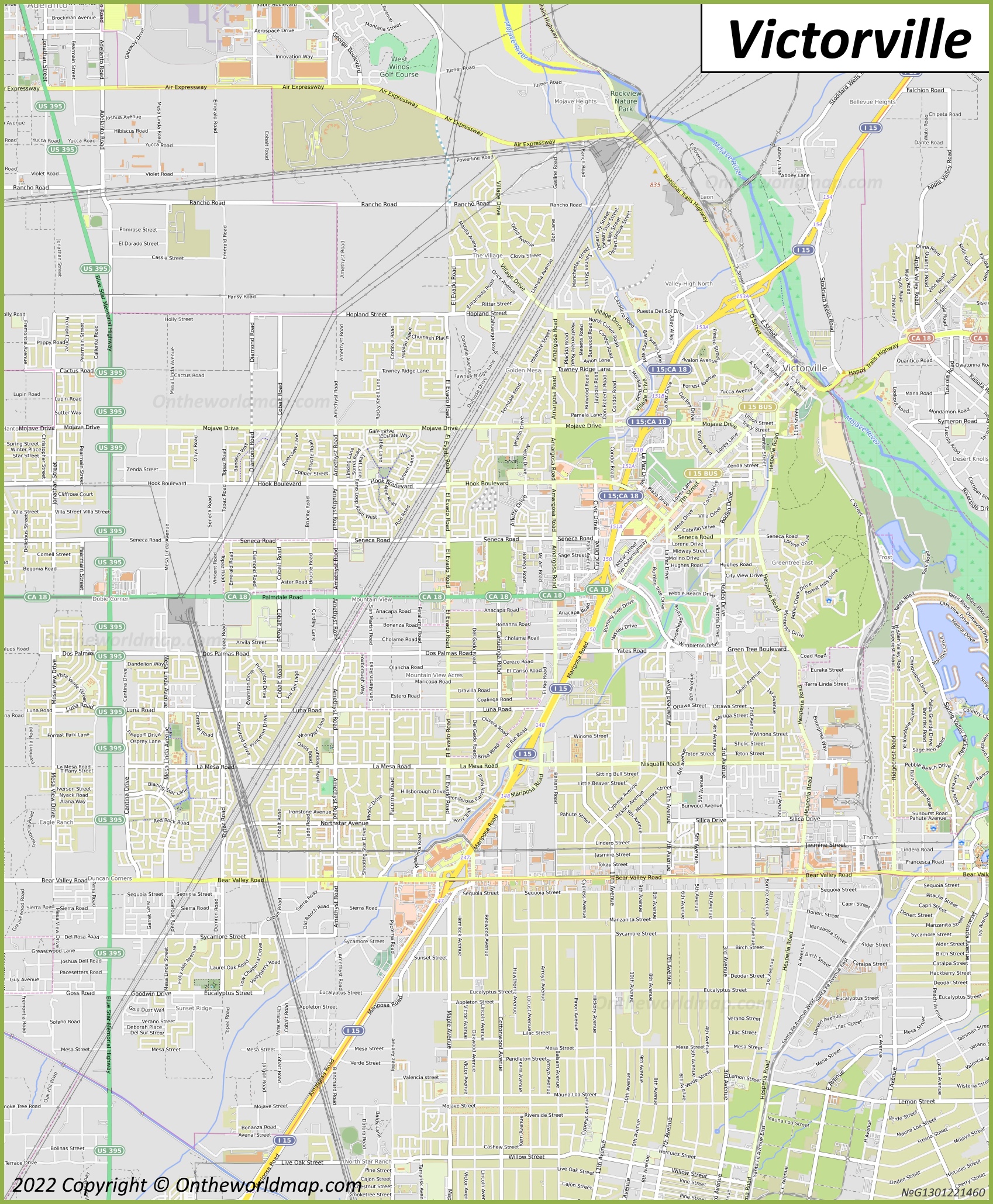 Map of Victorville