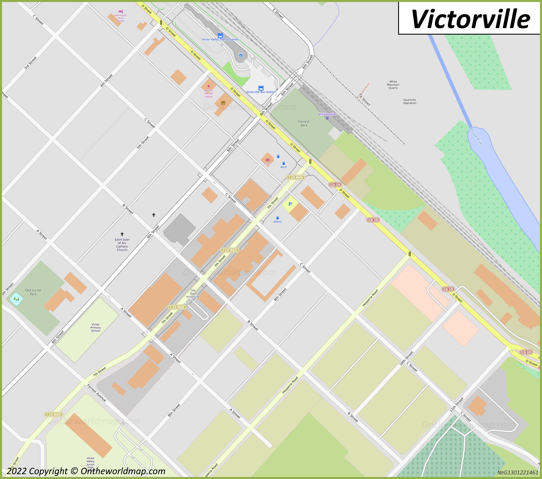 Victorville Old Town Map