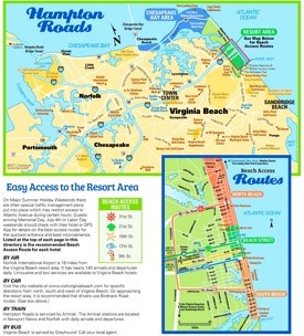 Virginia Beach tourist map