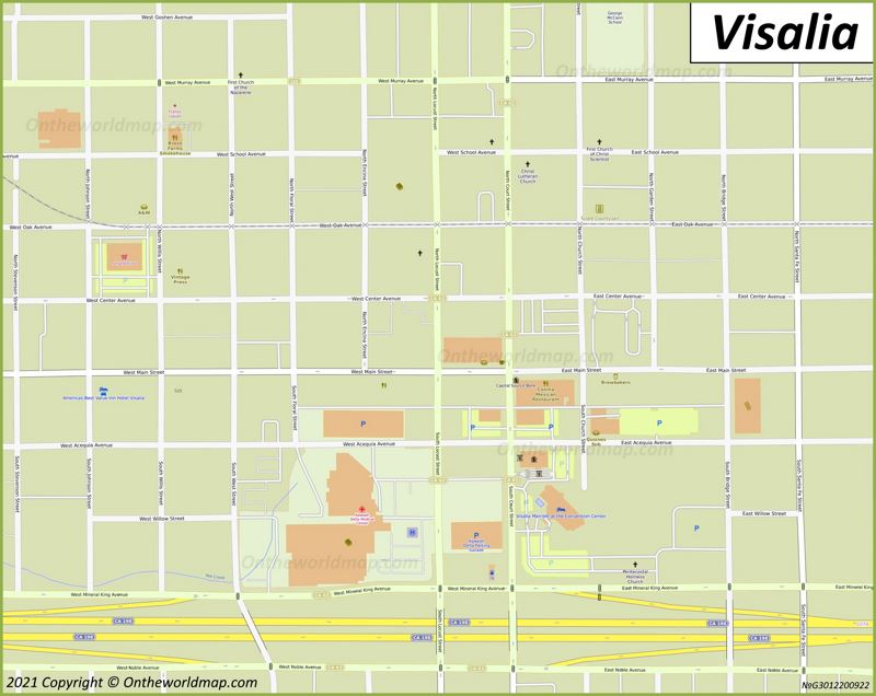 Downtown Visalia Map