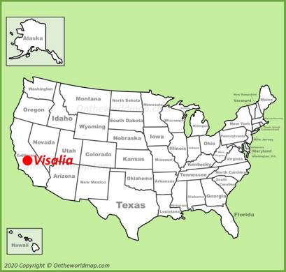 Visalia Location Map