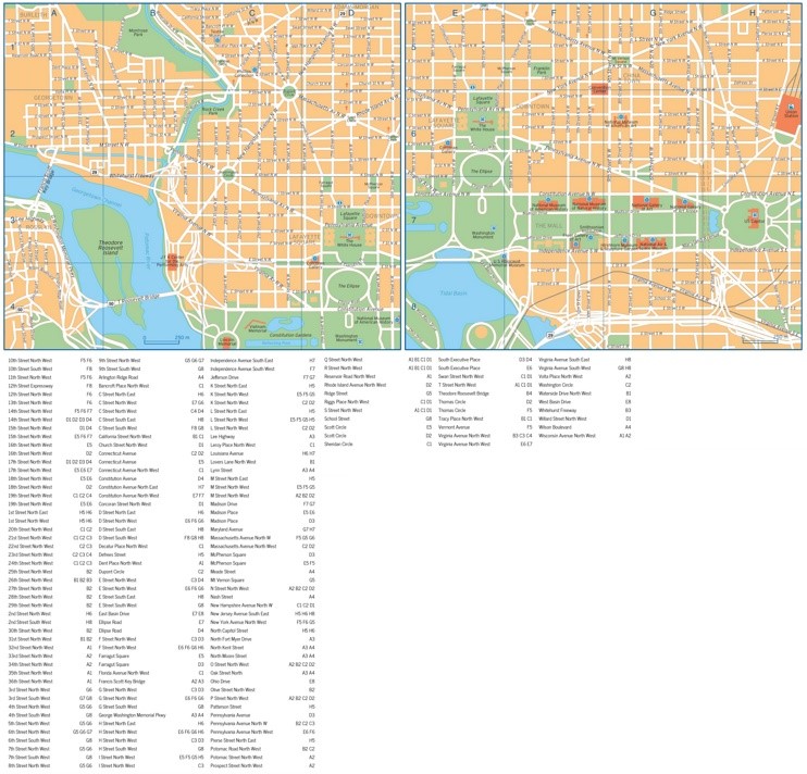 Washington, D.C. street map